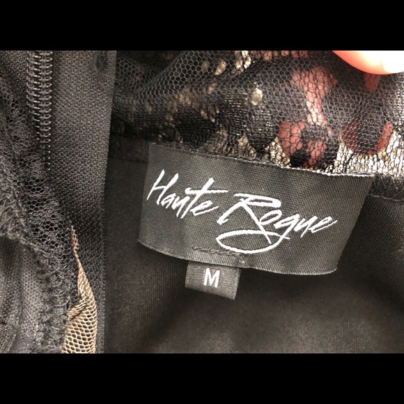 Sexy black fitted dress with lace/sheer accent - Picture 11 of 12